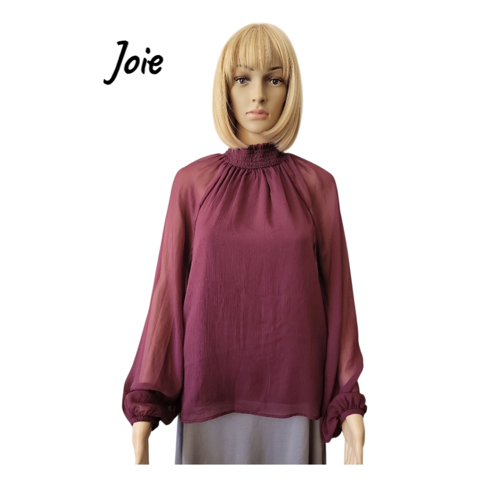 Joie Long Sleeve Top, Blouse, Small, Deep Wine, NWT